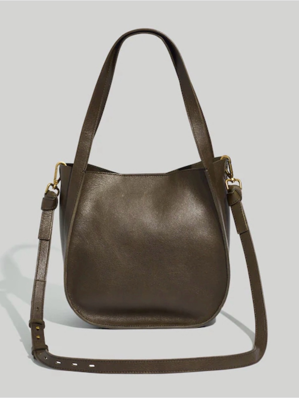 Madewell Sydney Shoulder Crossbody Cargo Green Leather bag $178